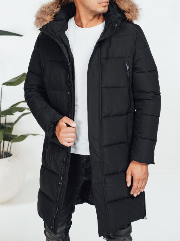 Pánská zimní bunda s kapucí Dstreet TX5074 Barva: Černá, Velikost: XL