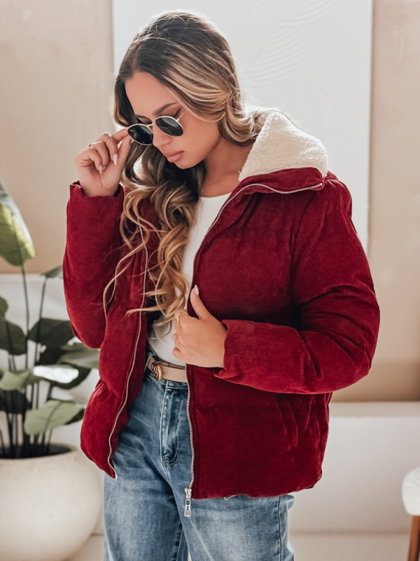 Dámská zimní bunda TRENDYGLAM Dstreet TY4357 Barva: Bordó, Velikost: S