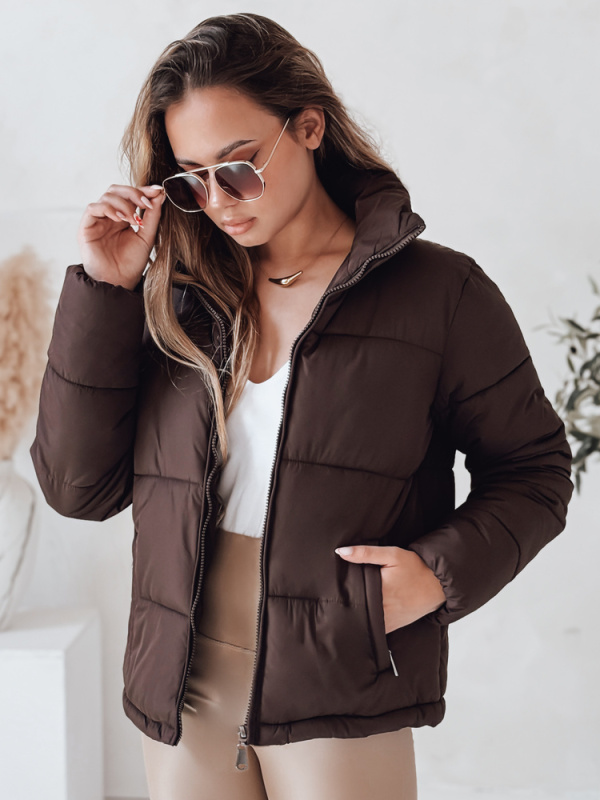 Dámská prošívaná bunda LAROSE Barva černá DSTREET TY3767 Barva: Béžová, Velikost: XL