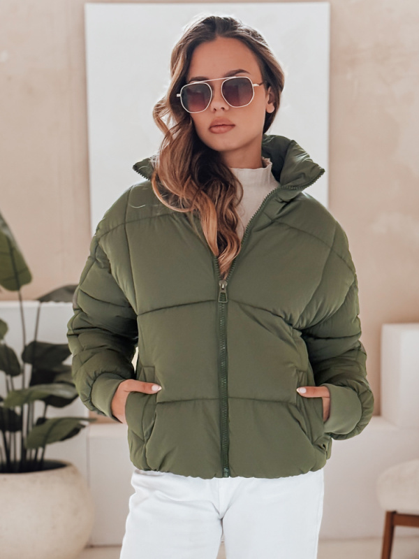 Dámská bunda VIBEGIRL Dstreet TY4945 Barva: Zelená, Velikost: M