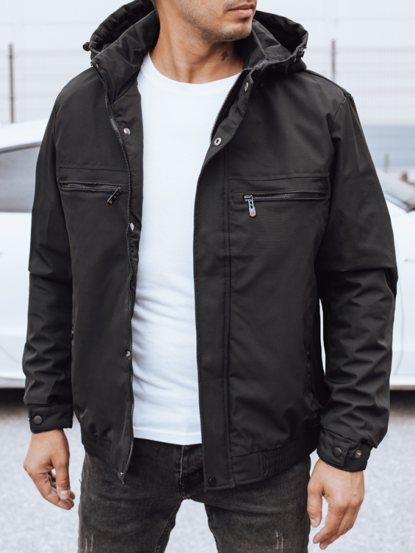 Pánská přechodová bunda Dstreet TX5031 Barva: Černá, Velikost: 3XL/56
