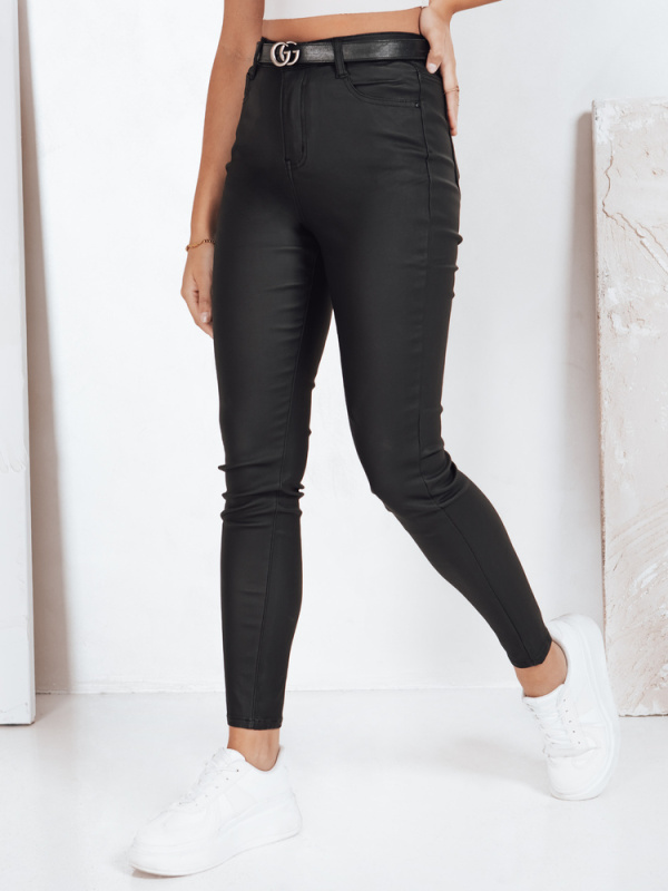 Dámské lesklé džíny Dstreet UY2761 Barva: Černá, Velikost: L/40