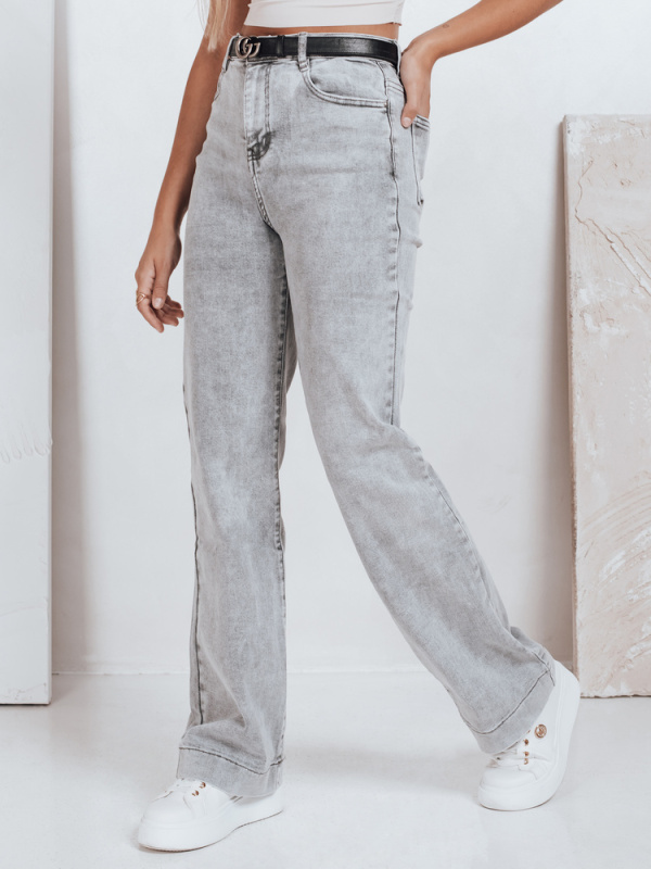 Dámské džíny wide leg Dstreet UY2765 Barva: Šedá - tmavě, Velikost: 36