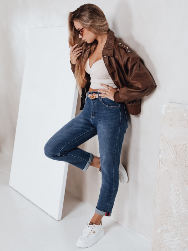 Dámské džíny mom fit Dstreet UY2773 Barva: Modrá - světle, Velikost: 36