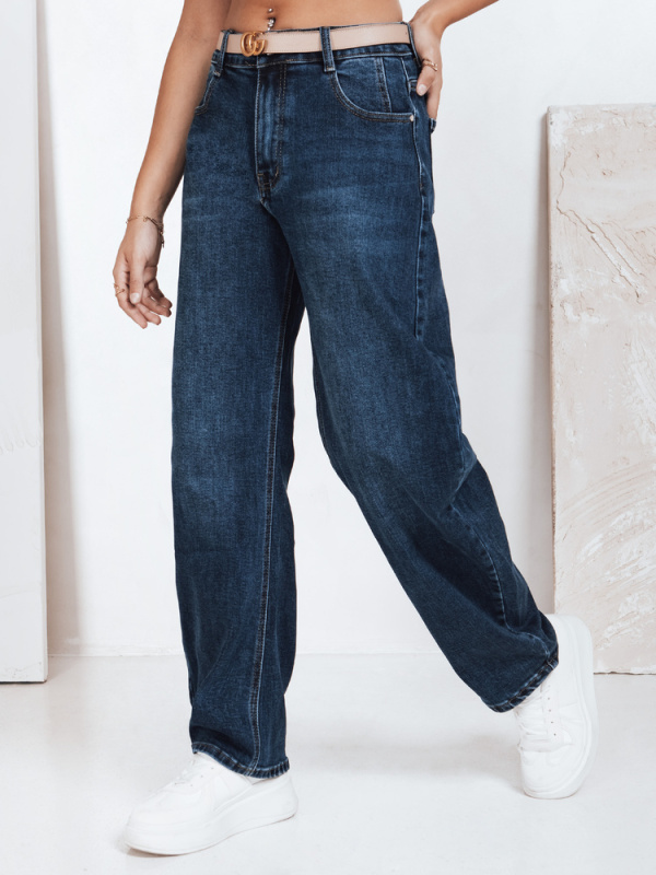 Dámské volné modré džíny Dstreet UY2784 Barva: Modrá - světle, Velikost: 34