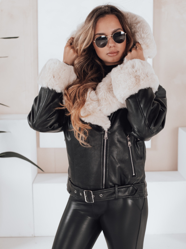 Dámská zimní bunda s kapucí ZAYNIRA Dstreet TY5118 Barva: Černá, Velikost: L