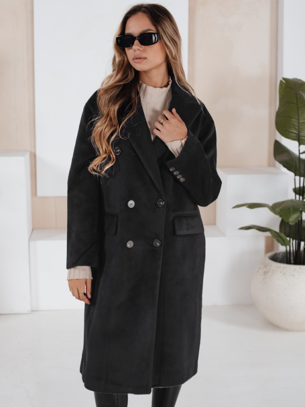 Dámský kabát Dstreet NY0765 Barva: Černá, Velikost: M