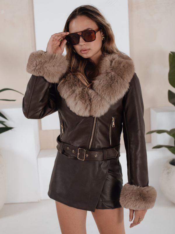 Dámská bunda Dstreet TY5211 Barva: Béžová, Velikost: XL