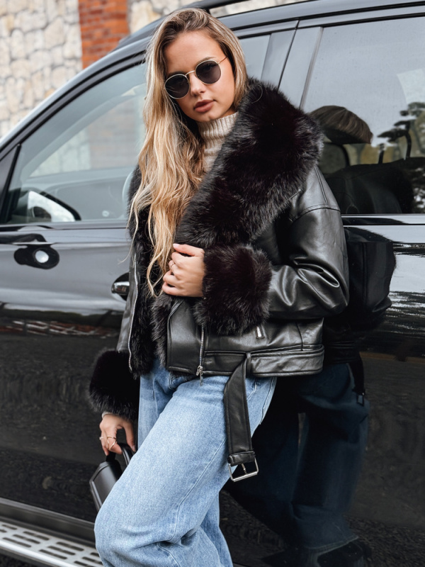 Dámská bunda ramoreska Dstreet TY5233 Barva: Černá, Velikost: S