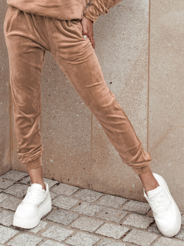 Dámské tepláky Dstreet UY3834 Barva: Béžová, Velikost: M