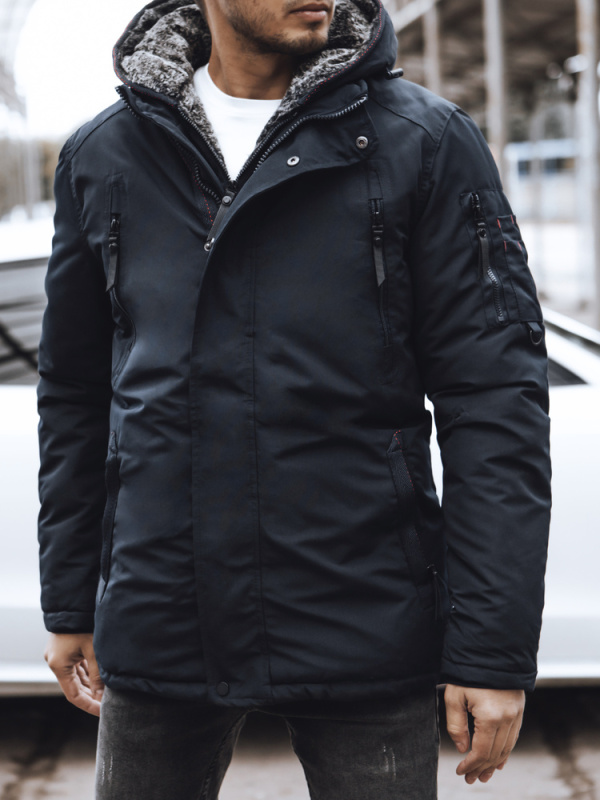 Pánská bunda s kapucí Dstreet TX5089 Barva: Modrá, Velikost: L/50