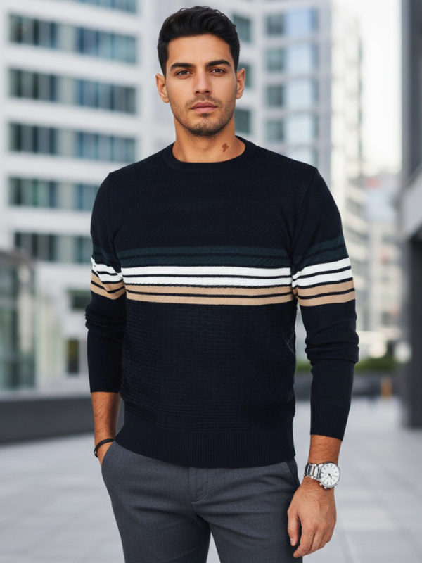 Pánský svetr Dstreet WX2322 Barva: Modrá, Velikost: XL