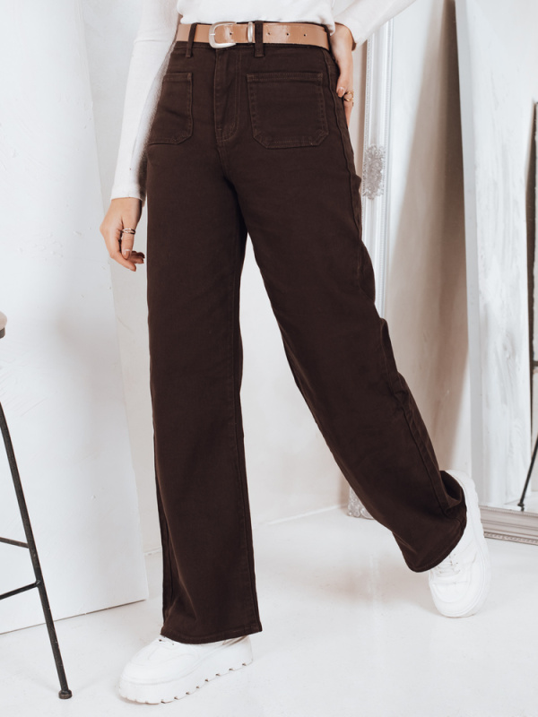 Dámské džínové kalhoty Dstreet UY2842 Barva: Béžová, Velikost: 44