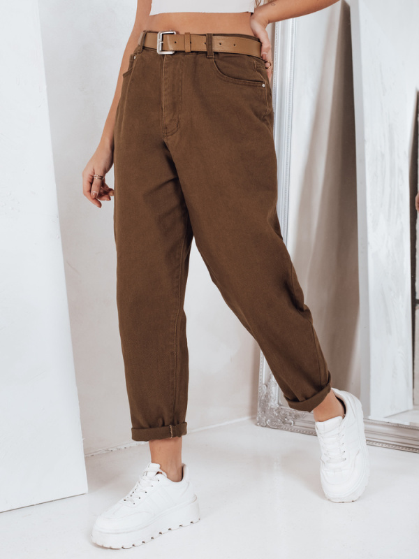 Dámské džínové kalhoty Dstreet UY2844 Barva: Béžová, Velikost: XL