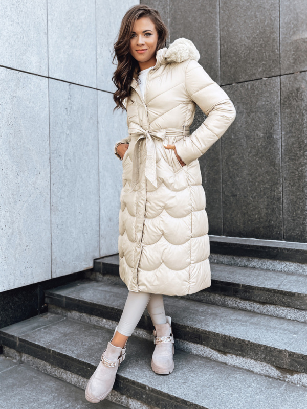 Dámský zimní kabát SCARLET Barva kamelová DSTREET TY3805 Barva: Bílá, Velikost: S