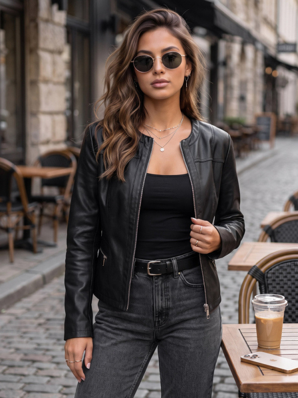 Kurtka damska z  czarna model 22347442 - FashionStreet L