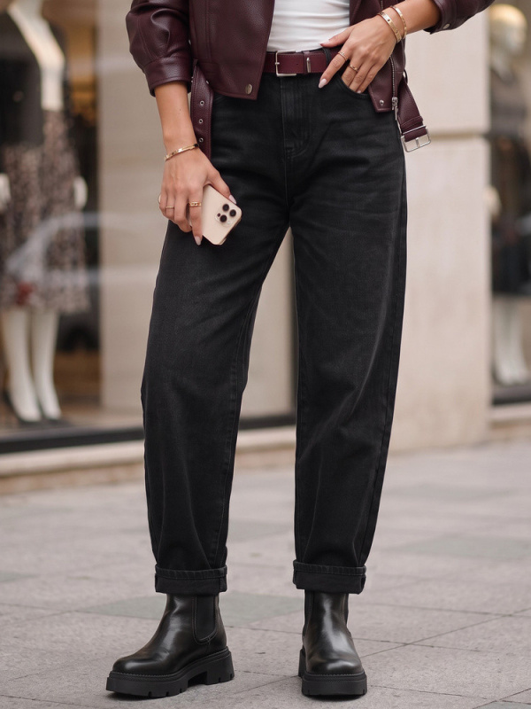 Dámské džíny UY3130 černé - FashionStreet L