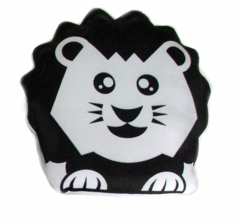 Teddies Polštář ryba plyšový 35x30cm černobílý v sáčku