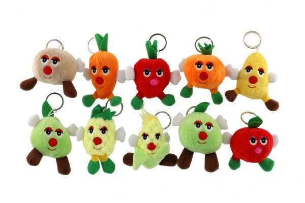 Přívěsek na klíče Teddies vejce hra kámen nůžky papír plast 5cm 4 barvy