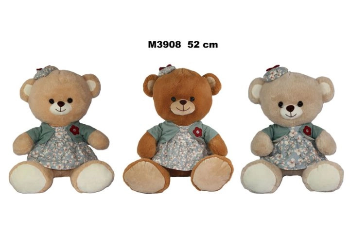 Plyšový medvídek v šatech 52 cm - 1 kus