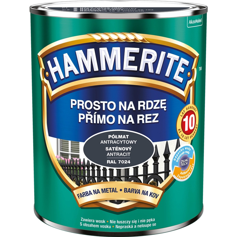 Hammerite satin antracit 0,7 l