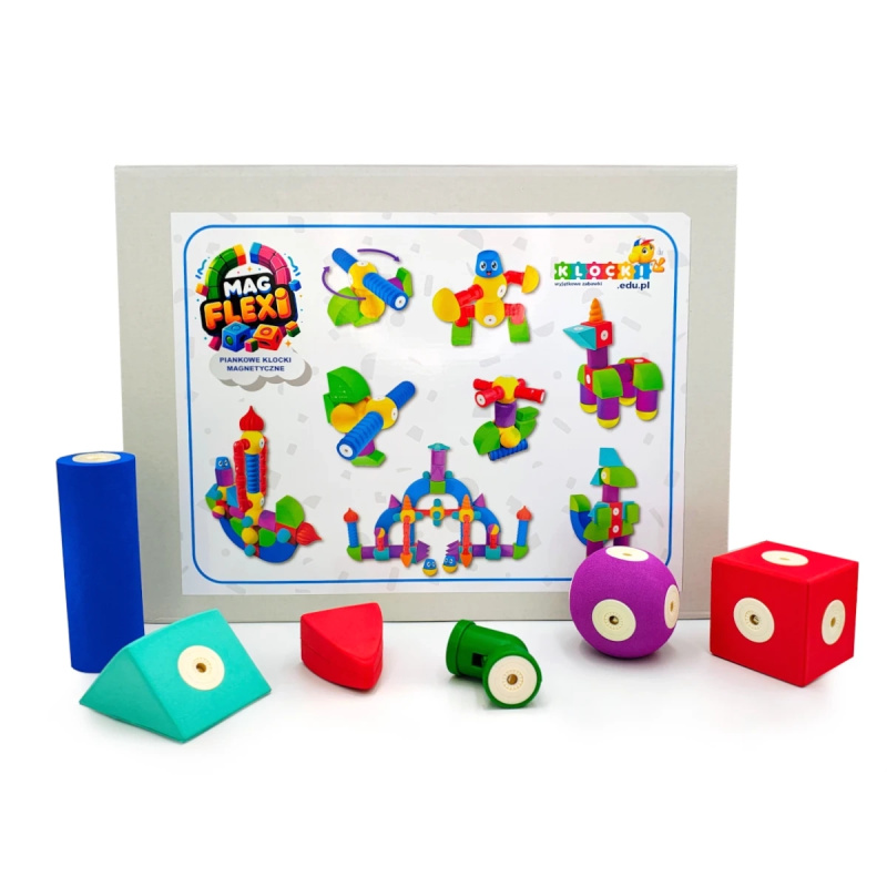 Magnetické pěnové stavebnice MAGFLEXI – 100 dílů