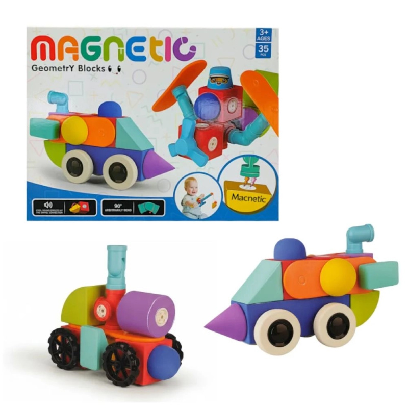 Magnetické pěnové stavební kostky Tong LE (35 dílů)