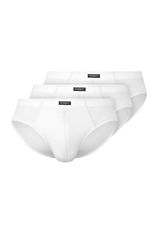 Pánské slipy 1446 Basic 3 pack white - HENDERSON bílá L