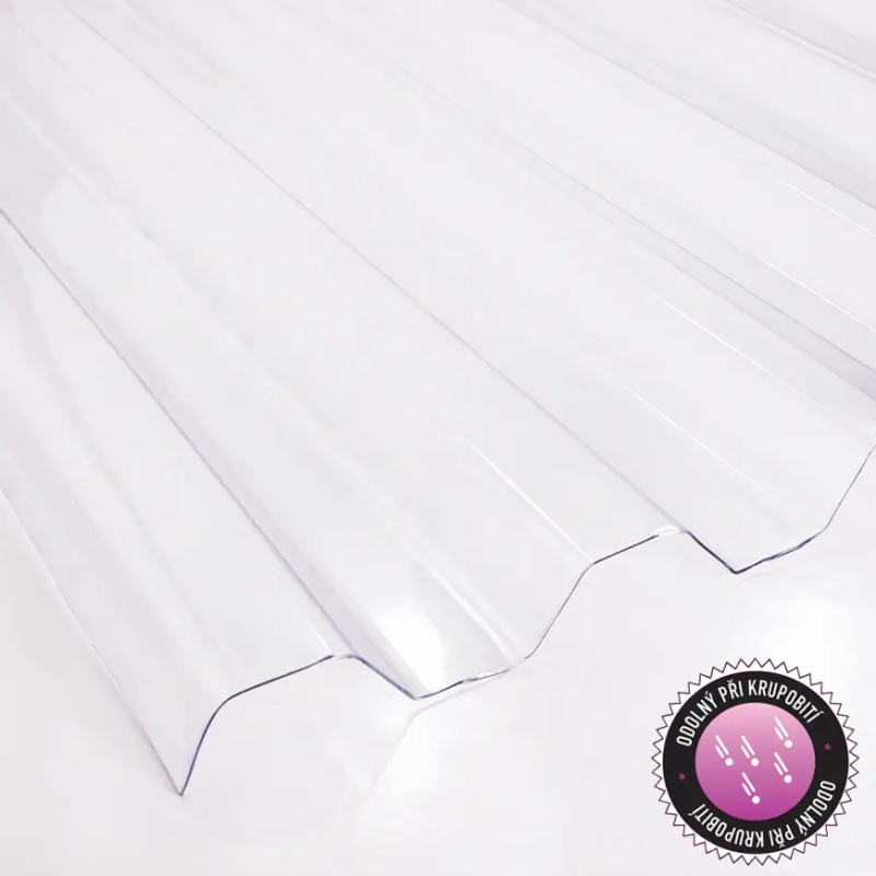 Trapézová deska PC 2000 x 900 x 0,7 mm čirá