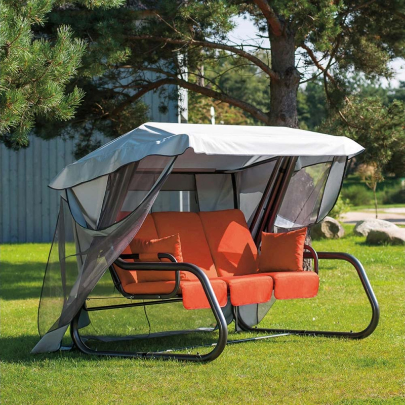 Zahradní houpačka Venezia s moskytiérou D001-04PB PATIO + 2 polštářky GRATIS