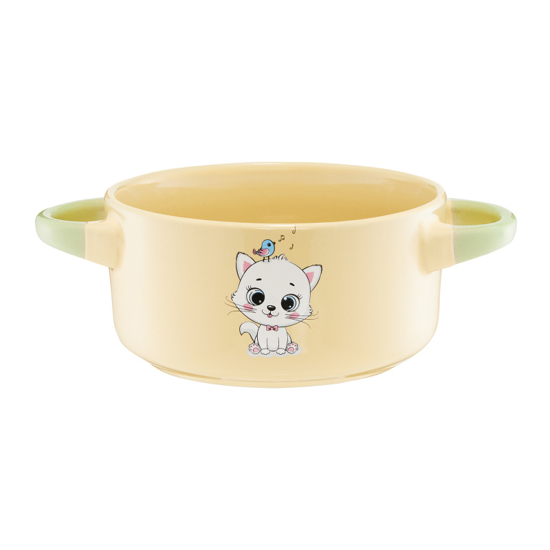 Dětská keramická miska Sweetie Kočička 470 ml AMBITION JUNIOR