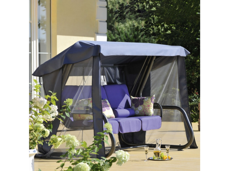 Stříška s moskytiérou na houpačku Rimini / Venezia Antracit PATIO