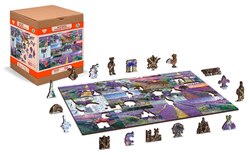 WOODEN CITY Dřevěné Levandulová Francie 2v1 EKO 150 dílků