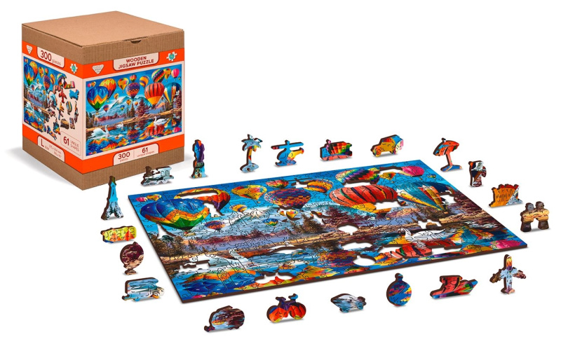 WOODEN CITY Dřevěné Klidné cestování 2v1 EKO 300 dílků