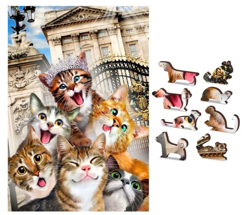 Koťata v Londýně 2v1, dřevěné