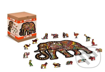 Wooden City Dřevěné Puzzle Slon L 200 dílků