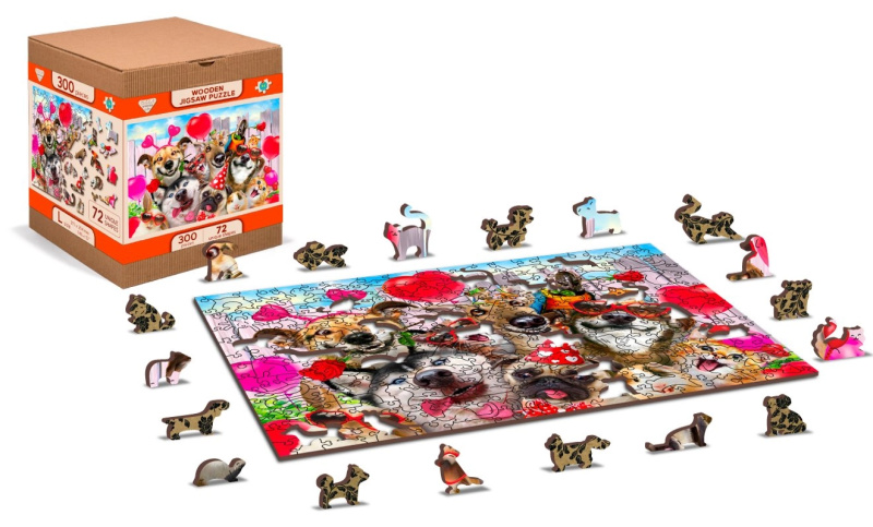 Dřevěné puzzle Čas na párty 600 dílků