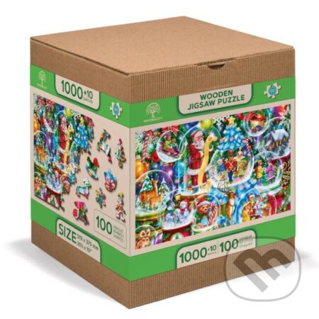 Wooden City Dřevěné puzzle XL,1010 dílků, Sněhové koule