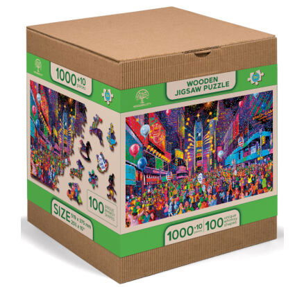 Wooden City Dřevěné puzzle XL,1010 dílků, Nový rok