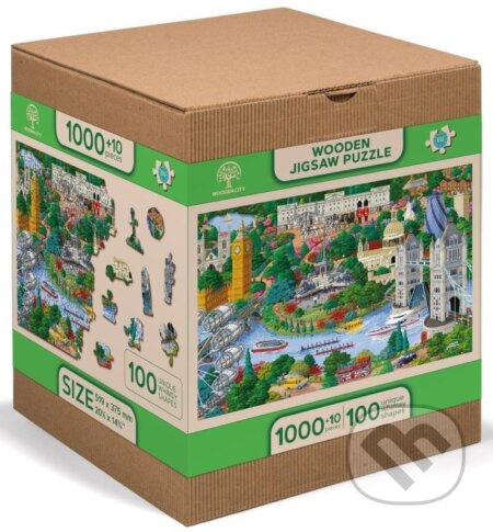 Wooden City Puzzle Pamětihodnosti Londýna 1010 dílků, dřevěné Matyska a.s.