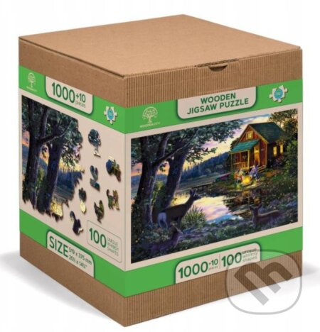 Wooden City Puzzle Večer u jezera 1010 dílků, dřevěné Matyska a.s.