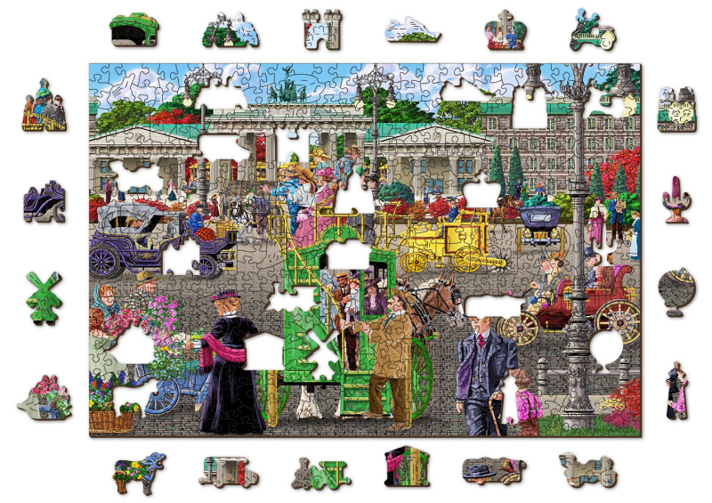 WOODEN CITY Dřevěné Pařížské náměstí v Berlíně 2v1 EKO 505 dílků