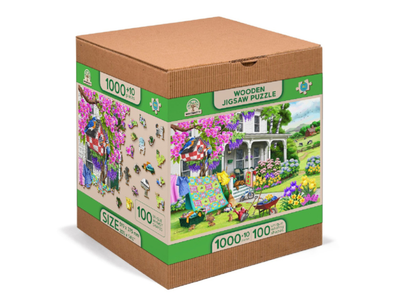 Dřevěné puzzle XL, 1010 dílků - Venkovská zahrada