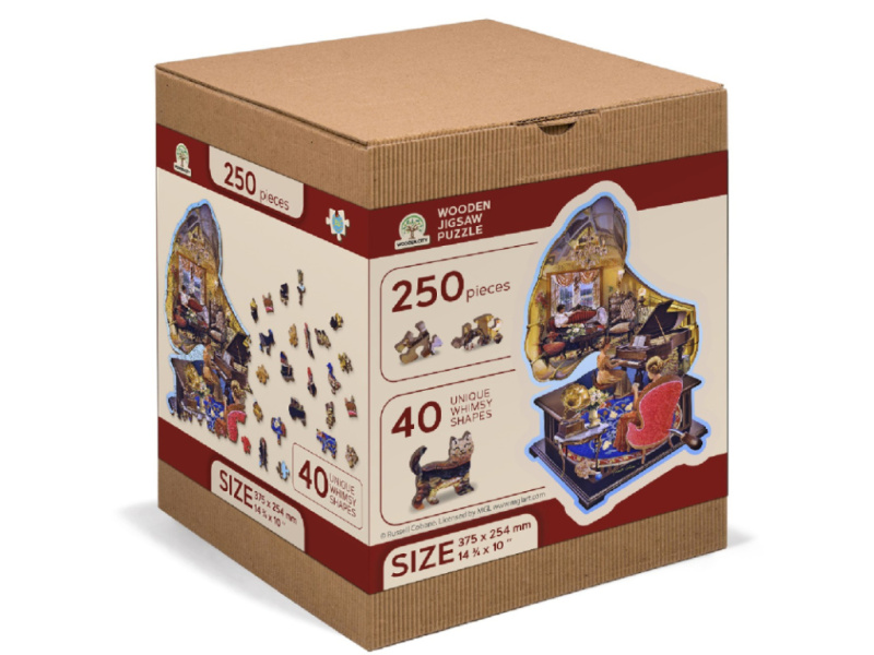WOODEN CITY Dřevěné puzzle Útulný gramofon 250 dílků EKO