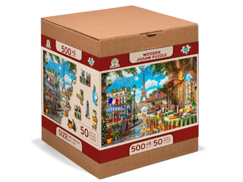Dřevěné puzzle L, 505 dílků - Den v Paříži
