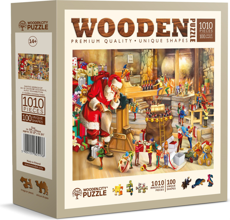 WOODEN CITY Dřevěné puzzle Santova dílna 1010 dílků