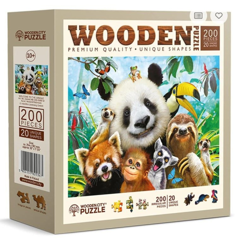 WOODEN CITY Dřevěné Vítejte v džungli 2v1 EKO 200 dílků