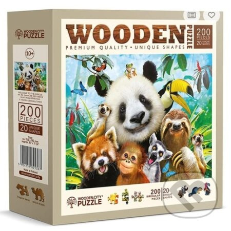 WOODEN CITY Dřevěné Vítejte v džungli 2v1 EKO 200 dílků