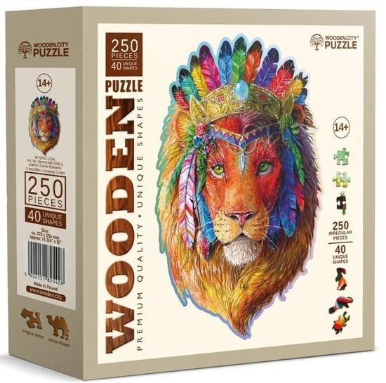 WOODEN CITY Dřevěné puzzle Mystický lev 250 dílků