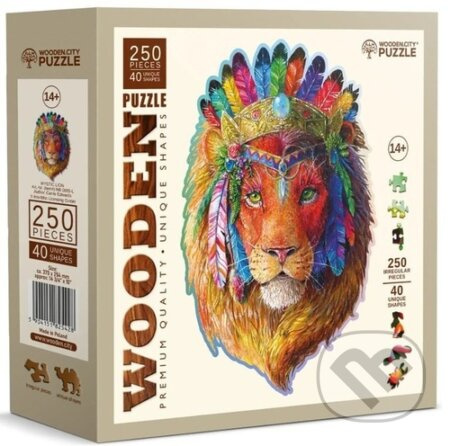WOODEN CITY Dřevěné puzzle Mystický lev 250 dílků